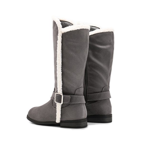 Kids Mid-Calf Sherpa Lining Boots - DARK GRAY - 3